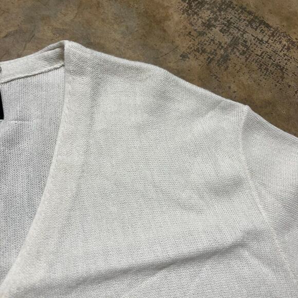 Vintage 80s JC Penney White Acrylic Cardigan Sweater - Picture 3 of 4